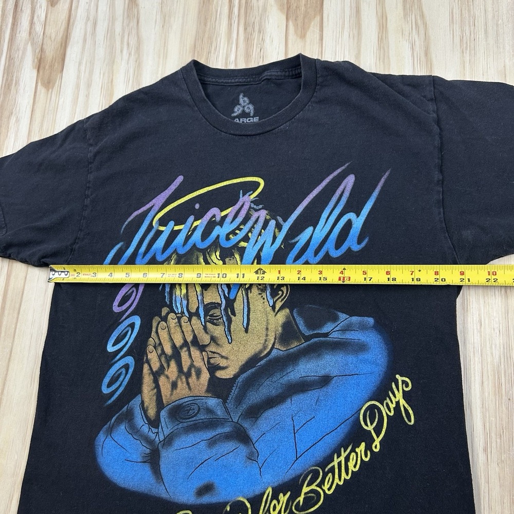 Juice WRLD Praying for Better Days 999 Black Graphic T Shirt Large - Picture 6 of 8